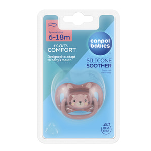 Пустышка силиконовая CANPOL (Канпол) артикул 34/925 симметричная 6-18 месяцев Cute animals