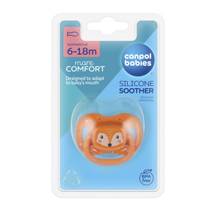 Пустышка силиконовая CANPOL (Канпол) артикул 34/925 симметричная 6-18 месяцев Cute animals