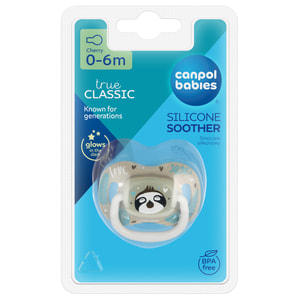 Пустушка силіконова CANPOL (Канпол) артикул 34/934 кругла 6-18 місяців Exotic Animals