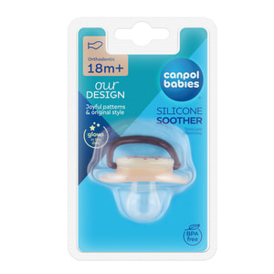 Пустышка силиконовая CANPOL (Канпол) артикул 22/502_new анатомическая от 18 месяцев Night dreams (Найт дримс) 1 шт