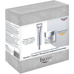 Набір для обличчя EUCERIN (Юцерин) Hyaluron-Filler (Гиалурон филлер) Антивіковий для щоденного догляду крем денний 50 мл + крем навколо очей 15 мл