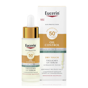 Сыворотка для лица EUCERIN (Юцерин) Oil Control солнцезащитная ультралегкая с матирующим эффектом из SPF 50+ 30 мл