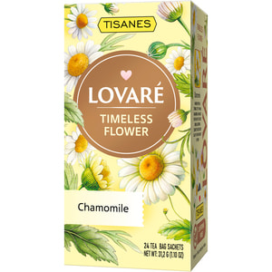 Чай трав'яний LOVARE (Ловаре) Timeless Flower з квітів ромашки в фільтр-пакетах по 1,3 г 24 шт