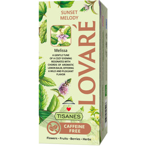 Чай трав'яний LOVARE (Ловаре) Sunset Melody з листя меліси в фільтр-пакетах по 1,3 г 24 шт