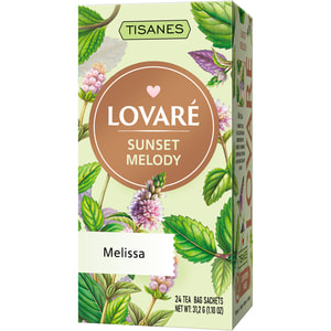 Чай трав'яний LOVARE (Ловаре) Sunset Melody з листя меліси в фільтр-пакетах по 1,3 г 24 шт