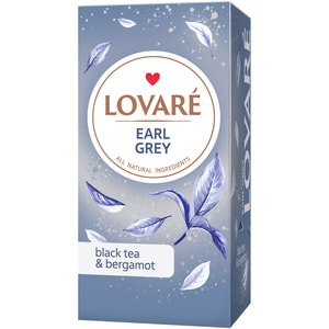 Чай черный LOVARE (Ловаре) Earl Grey с ароматом бергамота в фильтр-пакетах по 2 г 24 шт