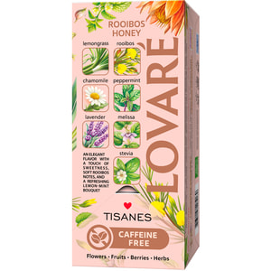 Бленд чая ройбуша та трав’яного LOVARE (Ловаре) Rooibos Honey з квітами в фільтр-пакетах по 1,8 г 24 шт