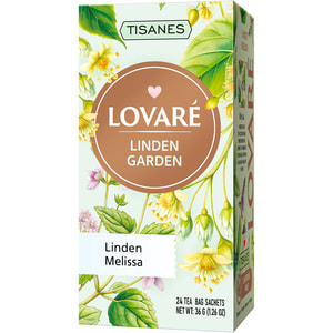 Бленд чая трав'яного LOVARE (Ловаре) Linden Garden з плодами та фруктами в фільтр-пакетах по 1,5 г 24 шт
