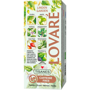 Бленд чая трав'яного LOVARE (Ловаре) Linden Garden з плодами та фруктами в фільтр-пакетах по 1,5 г 24 шт