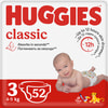 Подгузники для детей HUGGIES (Хаггис) Classic (Классик) 3 от 4 до 9 кг 52 шт