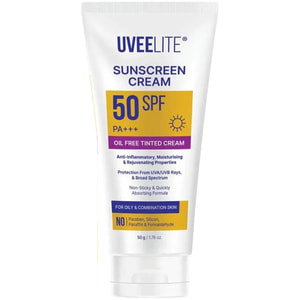 Крем для лица UVEELITE (Увелайт) УФ-Лайт Tinted тонирующий SPF 50 солнцезащитный 50 г