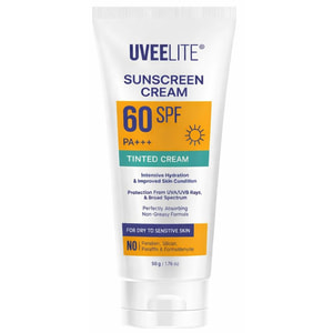 Крем для лица UVEELITE (Увелайт) УФ-Лайт Tinted тонирующий SPF 60 солнцезащитный 50 г