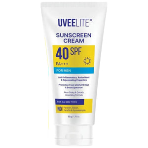 Крем для лица и тела UVEELITE (Увелайт) УФ-Лайт для мужчин SPF 40 солнцезащитный 50 г