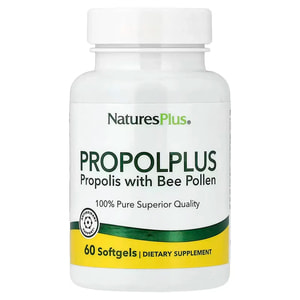 Прополис NATURES PLUS (Натурес плюс) Propolis w / Bee Pollen пчелиная пыльца капсулы 60 шт