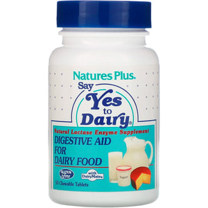 Фермент лактазы NATURES PLUS (Натурес плюс) Lactase enzymes таблетки жевательные 50 шт