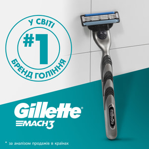 Кассеты сменные для бритья GILLETTE Mach 3 (Жиллет мак 3 три) 4 шт
