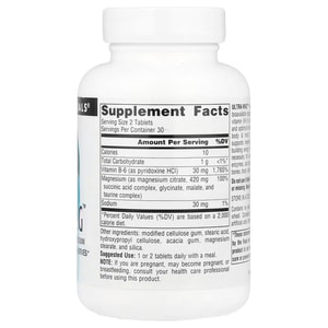 Ультра-маг SOURCE NATURALS (Сорс Нейчералс) Ultra-Mag для підтримки нервової системи, покращення енергетичного обміну таблетки флакон 60 шт