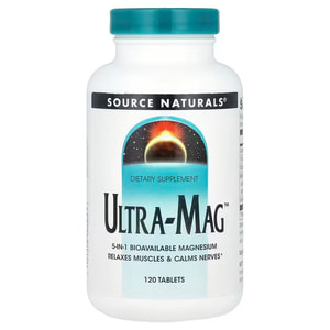 Ультра-Маг SOURCE NATURALS (Сорс Нейчералс) Ultra-Mag для підтримки нервової системи, покращення енергетичного обміну таблетки флакон 120 шт