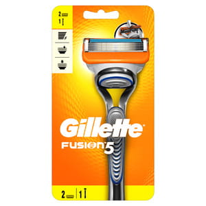 Бритва GILLETTE Fusion (Жиллет Фьюжин) 5 с двумя сменными кассетами