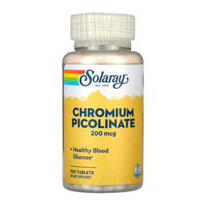 Хрома пиколинат SOLARAY (Солорай) Chromium Picolinate 200 mcg таблетки флакон 100 шт