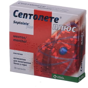 Септолете Плюс паст. ментол №18