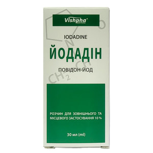 Йодадин р-р наруж./местн. прим. 10% фл. 30мл в пачке
