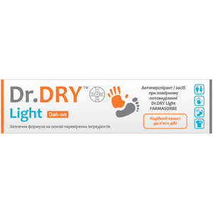 Антиперспірант/засіб при помірному потовиділенні Dr.DRY (Др. Драй) Light (Лайт) 50 мл FARMASORBЕ