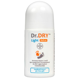 Антиперспірант/засіб при помірному потовиділенні Dr.DRY (Др. Драй) Light (Лайт) Roll-on 50 мл FARMASORBЕ