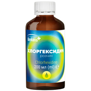 Хлоргексидин розчин для зовнішнього застосування флакон 200 мл Berkana+