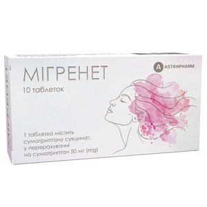 Мигренет табл. п/о 50мг №10
