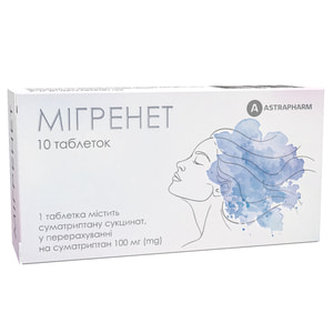 Мигренет табл. п/о 100мг №10