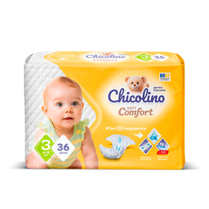 Підгузки для дітей CHICOLINO (Чиколіно) Soft Comfort (Софт Комфорт) 3 від 4 до 9 кг 36 шт