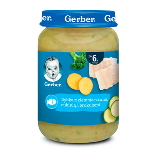 Пюре рибно-овочеве дитяче NESTLE GERBER (Нестле Гербер) Риба з картоплею, цукіні та броколі з 6-ти місяців 190 г