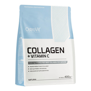 Коллаген + Витамин С OSTROVIT (Островит) Collagen + Vitamin C для суставов и связок порошок с натуральным вкусом 400 г