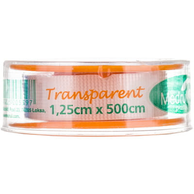 Пластир Medrull Transparent (Медрулл Транспарент) медичний котушковий розмір 1,25 см х 500 см 1 шт