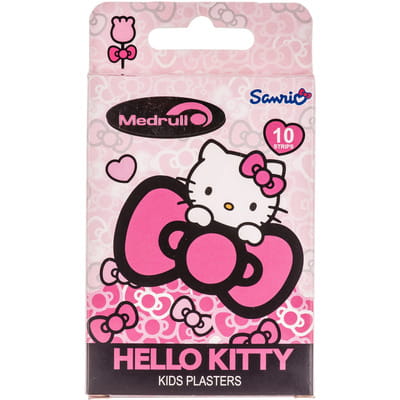 Пластырь медицинский Medrull Hello Kitty (Медрулл Нейчералс Хелло Китти) полимерный размер 25 мм x 57 мм 10 шт