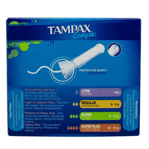 Тампоны женские TAMPAX (Тампакс) Compak (Компакт) Super (Супер) с аппликатором 16 шт
