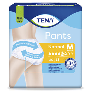 Подгузники-трусы для взрослых TENA (Тена) Pants Normal Medium (Нормал медиум)  размер 2 10 шт
