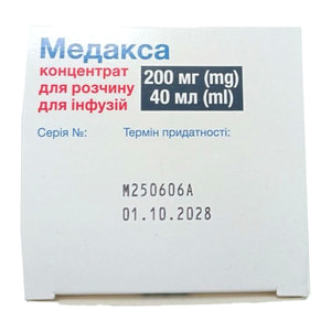 Медакса конц. д/р-ну д/інф. 5мг/мл фл. 40мл (200мг) №1