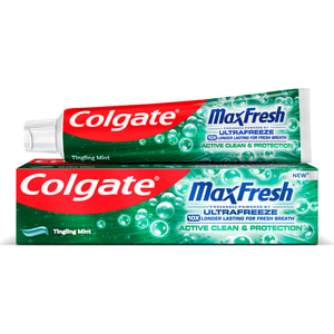 Зубная паста COLGATE (Колгейт) MaxFresh Ultrafreeze Active Clean & Protect экстремальная свежесть и долговременная защита 75 мл