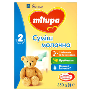 Суміш молочна дитяча Нутриція Milupa (Мілупа) 2 від 6 до 12 місяців 350 г