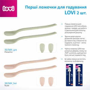 Ложечки для годування CANPOL (Канпол) Lovi (Лови) артикул 35/584_gre перші Pistachio 2 шт