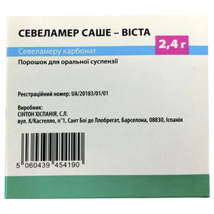 Севеламер саше-Виста пор. д/орал. сусп. 2,4г саше №60