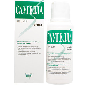 Мыло жидкое САУГЕЛЛА Аттива для интимной гигиены с экстрактом тимьяна 250 мл