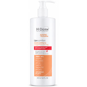 Емульсія для обличчя та тіла H-DERM Health Derm Laboratory (Хелс Дерм Лабораторі) ніжна Lipo Comfort з серії Atopic Program 400 мл