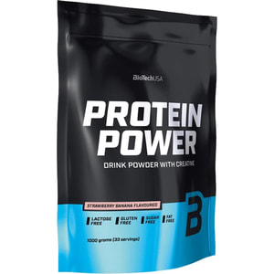 Протеин для спортсменов BiotechUSA (Байотек) Protein power Strawberry-banana 1000 г