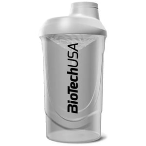 Шейкер бутылка пластиковая BIOTECHUSA (Байотек) Wawe Opal White для приготовления и хранения коктейлей 600 мл