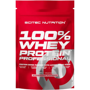Протеїн SCITEC (Скітес) Nutrition Whey Protein Prof. порошок зі смаком полуниці 1000 г
