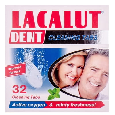 Таблетки для очистки зубных протезов LACALUT (Лакалут) Дент упаковка 32 шт