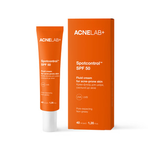Крем-флюид для кожи склонной к акне ACNELAB+ (Акнелаб+) Spotcontrol SPF 50 Fluid Cream For Acne-Prone Skin 40 мл